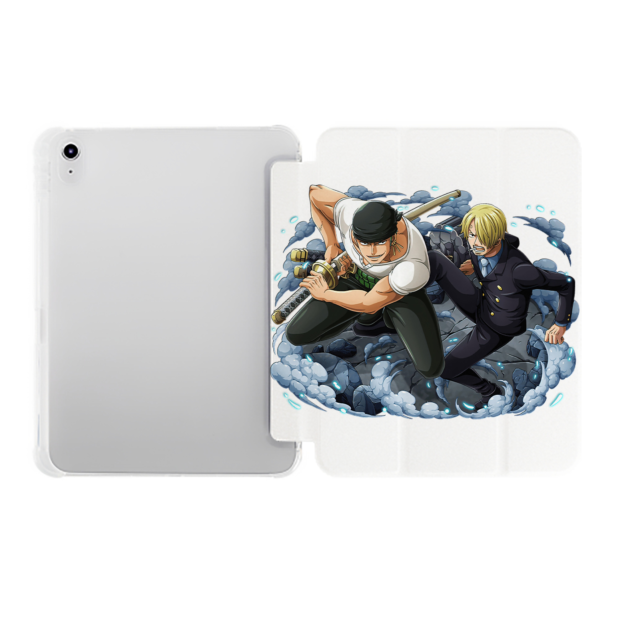 （画像用） ワンピース ロロノア・ゾロ ONE PIECE Roronoa Zoro IPad ケース ペン収納付き 三つ折りスタンド PUレザー×シリコン 対応機種9.5/10.5/10.9インチ